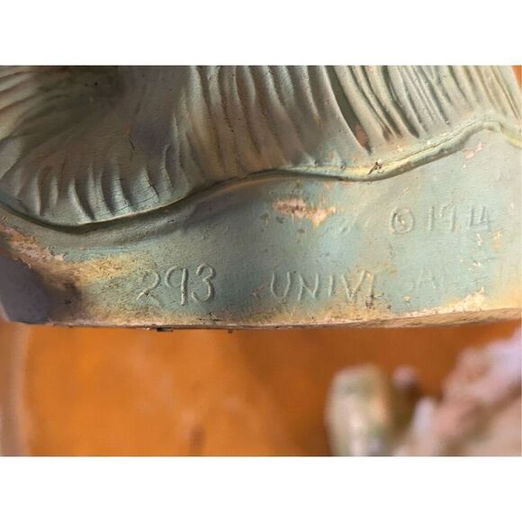 Alice & Andy Chalkware Statues Lawn Ornaments Universal Statuary 1974 - Picture 11 of 14